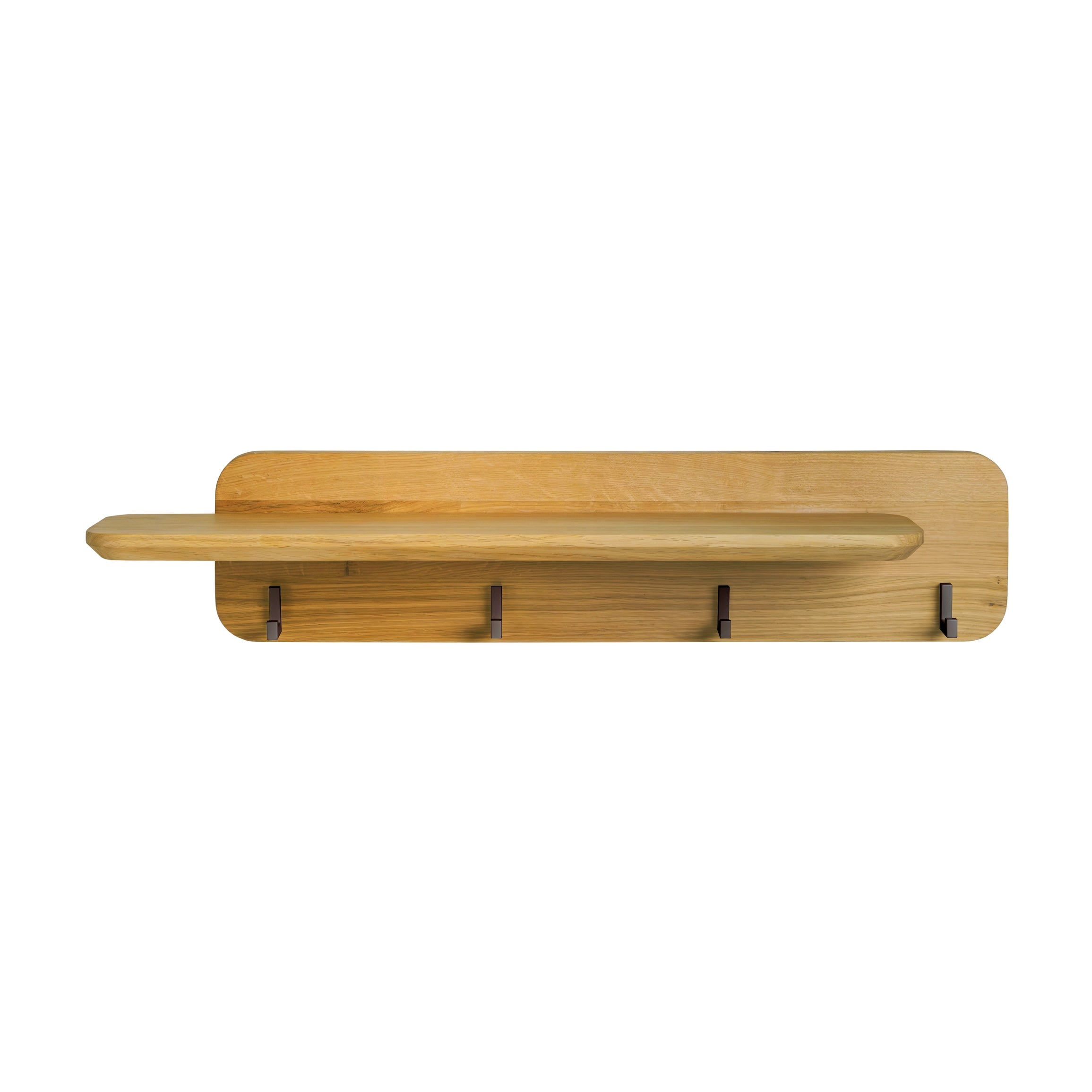 NordicStory Perchero de madera maciza roble "Geneva", 85 x 22.5 x 180 cm.